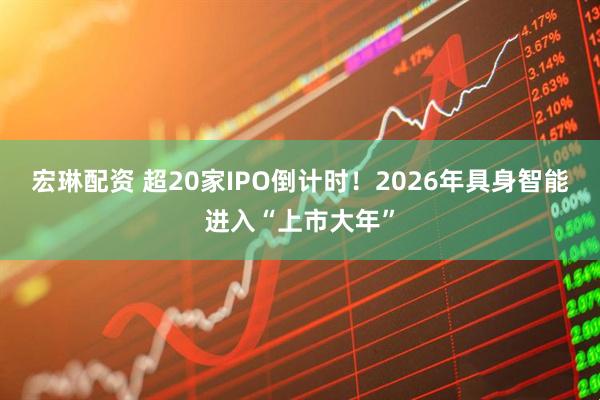宏琳配资 超20家IPO倒计时！2026年具身智能进入“上市大年”